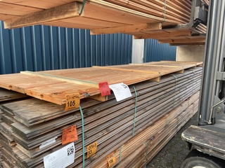 Ca. 12x Douglas Wisselsponning/Halfhoutsrabat, 18x190mm, lengte 500cm